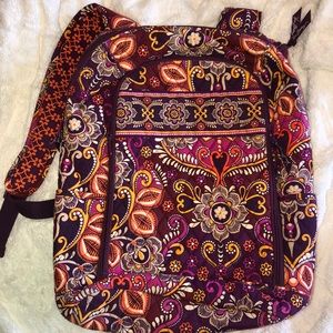 Vera Bradley Dark Red/Pink Laptop Backpack